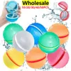 Sand Play Water Fun 50 Wholesale Magnetic Reusable Balloon Quick Fill Self sealing Bomb Splash Ball Childrens Swimming Pool 230718