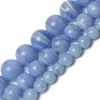 Andra naturstenpärlor Blue Lace Agates runda för smycken som gör handarbete DIY Charms Armband 6 8 10mm215i