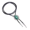 Bolo Ties w stylu retro w stylu Bolo Regulowany wisiorek PU skórzana linowa linowa kowboj na bankiet HKD230719