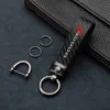 مفتاح السيارة Highgrade Carbon Pattern -Carke -keychain Care Custom keyring لـ Dodge Journey Challenger Caliber Nitro Car Accessories X0718