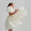 Abiti da ragazza Ragazza alla moda Abito da principessa vintage Vestigo per bambini trasparenti Maniche a sbuffo Abito da tutu di compleanno per feste di matrimonio rosa Abbigliamento per bambini 1-10 anni 230718