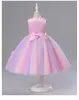 Flickans klänningar Princess Girl Shiny Unicorn Kne Length Dress Children's Christmas Födelsedagsfest Pink Tutu Dress Cartoon Role Spelar Costume 230718