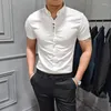 Chemises décontractées pour hommes à manches courtes affaires Slim Fit hommes chemise formelle à la mode été Style coréen sans fer quotidien vêtements de travail masculins