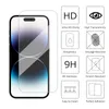 Ultradunne 0,2 mm schermbeschermer voor iPhone 14 13 12 11 Pro Max plus HD 9H 2.5D gehard glasfilm met retailpakket gratis verzending