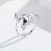 Harong Fashion LifeLike Koala Ring Size Justerbar Söta tecknad djurringar för tjejkvinnor Män festsmycken gåva