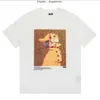 ギャラリーでのメンズTシャツの絵画と印刷特大アメリカントレンディなヒップホップルーズフィッティングピュアコットンカップル衣装KithショートスリーブTシャツ