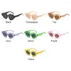 Sonnenbrille Buntes Katzenauge Frauen Mode Blumenform Sonnenbrillen Sommer Beach Street Trendy Shades Retro Eyewear