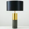 Настольные лампы светодиодные e27 северно -железная ткань цементная лампа. Свет. Lamp.desk Desk Lamp для спальни фойе