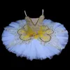 Roupa de dança flor balé profissional tutu branco cisne lago prato tutu romântico bailarina festa traje de dança balett vestido menina mulher 230718