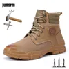 Boots Men's Safety Shoes Steel Toe Cap Indestructible Military Combat Motorcycle