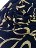 Abbigliamento etnico Bolle alla moda Chiffon Black Hijab con Shinny Gold Scarf Scarf Muslim Women Bandana Turban Head Arab Wrap Foulard