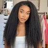 Kinky Straight Virgin Human Hair Straight Full Lace Frontal Wig Cheveux brésiliens Cheveux indiens Cheveux malaisiens Cheveux péruviens Cheveux birmans Couleur naturelle