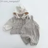 Pullover Autumn 2023 New Baby Hoodie Children's Casual Jean Jacket Fashion Boys 'Hoodie Baby Girls' Stripe Coat Children's Clothing Z230720