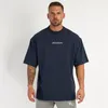 Camisetas masculinas Roupa de rua Camiseta de algodão Verão Lazer Simples Gola redonda Manga curta Jogger Moda Exercício Roupas esportivas