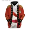 Sweats à capuche pour hommes Sweat-shirts Adulte Médiéval venir sweat à capuche Funny Cosplay Personnages historiques Henry Clinton King chandail Renaissance party come plus taille 5X T230719