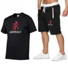 Hommes Survêtements GRAMICCI Mode De Luxe TshirtShorts Ensemble Marque Loisirs Sports À Manches Courtes Imprimé Coton Chemise Jogging Pantalon 230718