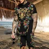 Mannen Trainingspakken Zomer Mannen Trainingspak Set Voor Man Oversized Kleding 3D Print T-shirt Shorts Sportkleding T-shirts 2 Stuk pak Jogger Outfits