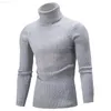 Męskie swetry Nowe wysokiej jakości męski golf SWEATER PULLOVER Koszulka długi rękaw ciepłego dzianiny Sweter 7 kolorów L230719