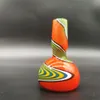 2023 Wig Wag 14mm tjock skålbit Bong Glas Slidvattenrör Kräm Rund Orange Green White Strip Heady Slides Colorful Bowls Man Rökning Tillbehör