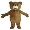 2021 Rabattfabrik Ted Costume Bear Mascot kostym vuxen storlek jul karneval födelsedagsfest fancy outfit256z