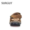 Сандалии Surgut Fashion Summer Leisure Beach Men Men Shoes Высококачественные кожаные сандалии Большие ярды мужские сандалии размер 38-48 230719