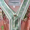 Mens Casual Shirts Vakantie Stijl Casablanca Shirt Fontein Tuin Gevlekte Hond Print Zachte Binnenplaats Losse Lange Mouw 230718