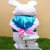 2018 traje de mascota de alta calidad adulto traje de mascota de conejito de Pascua conejo de dibujos animados Fancy267t