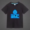 T-shirts SCP Foundation Fluorescent Luminous Children Tshirt Boy Kids Short Sleeves TShirts 2022 NEW Summer Cotton Boy Baby Clothing x0719