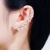 Stud CWWZircons Chic Cubic Zircon 585 Gold Color Long Asymmetrical Ear Climber Clamp Stud Earrings for Women Punk Rock Jewelry CZ725 230718