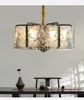 Hanglampen Emaille Chinese Stijl Kroonluchter Moderne Villa Woonkamer Designer Creatieve Persoonlijkheid Alle Koperen Lamp