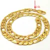 NEW NECKLACE MEN CHAIN HEAVY 12mm Stamper 24K GOLD AUTHENTIC FINISH MIAMI CUBAN LINK Unconditional Lifetime Replacement283K