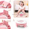 Potties platser fällbara barnbarn Portable Folding Potty Seat Boys Girls Baby Travel Toalettträning Spädbarn Emergency Potties med gratis påsar X0719