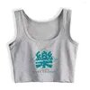 Camiseta sin mangas con estampado chino feliz para mujer, camiseta sin mangas transpirable entallada, camisetas cortas de entrenamiento deportivo para Yoga, camisola de verano