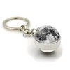 Car Key Solar System Planet Keyring Galaxy Nebula Space Keychain Moon Earth Sun Mars Art Picture Double Side Glass Ball Car Key Chain x0718