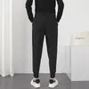 Herrenhosen Mode Männer Casual Hosen Elastische Taille Kleine Füße Schlank Koreanischen Stil Plissee Konische Männliche Blazer Hosen Hosen Streetwear 230718