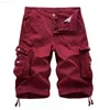 Mäns shorts Summer Korean Style Multicolored Washing Cargo Shorts Män Lose Multi-Pocket Tactical Cargo Cotton Shorts för män Storlek 30-40 L230719