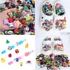 Charms Wholesale 30-50-100Pcs Mixed Cartoon Random Different Shoes Fit Croc Shoes/Wristbands Children Party Birthday Gift Drop Deliv Dhn8Z