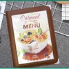 Hotel Restaurant PVC Recipe Book Loose-leaf Cover Menu Price List Leather Price List A La Carte Hotel Service Guide