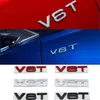 Car Styling 3D Metal V6T V8T Logo Metal Emblem Badge Calcomanías Pegatinas para Audi S3 S4 S5 S6 S7 S8 A2 A1 A5 A6 A3 A4 A7 Q3 Q5 Q7 TT226L