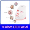 Urządzenia do pielęgnacji twarzy ładunek USB 7 kolorów poruevevenation maska ​​led za leczenie FACAL Piękno Mask Care Care Anti Acne Where 230718