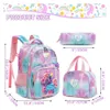 Skolväskor 3st barn ryggsäckar för flickväska med lunchlådan ryggsäck set söt bokväska primär 2023 230718