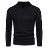 남자 스웨터 남성 mens turtleneck Half Wool 풀오버 가을 겨울 따뜻한 견고한 편안한 편안한 긴 소매 슬림 한 옷 니트 캐주얼 남성 스웨터 L230719