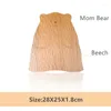 Пластины Lovey Bear Family Family Walnut Art Tray Party Platter и хлебные фрукты, подают деревянная тарелка деревянная доска