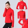 LL-6198 Fitness Wear Womens Yoga Outfits Sportswear Cardigan Extérieur Vestes Vêtements de Plein Air Casual Adulte Running Exercice À Manches Longues Col Montant