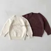 Pullover Sweet Kids Baby Boys Girls Sweters Long Rleeve Czysty kolor dzianiny sweter jesienne chłopcy dziewczęta swetry maluch dziewczyn ubrania sweter hkd230719