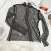 Blusas femininas S12 Camisas da moda 2023 Desfiladeiro Luxo Design europeu Roupas estilo festa