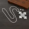 Collier boucles d'oreilles ensemble bijoux éthiopiens couleur argent croix pendentif et petites femmes afrique ensembles érythréen africain Habesha cadeau