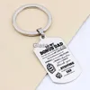 Car Key To My Bonus Dad Keychain For Father Keyring Stainless Steel Family Men Father's Day Jewelry Gift Step Daddy Papa Car Key Holder x0718