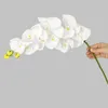 Flores decorativas 92 cm orquídea artificial flor borboleta toque real planta falsa para casa jardim vaso decoração festa de casamento buquê faça você mesmo