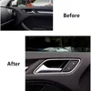 4st Inner Doororknob Handle Frame Decorative Trim Strip Rostfritt stål Bilstyling för Audi A3 8V 2014-162619